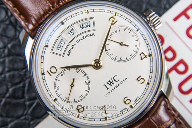 IWC手錶 V2升級版 萬國lW52850 葡萄牙萬年曆腕表系列 萬國表高端機械男表  hds1432